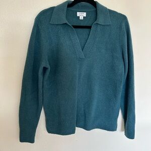 J. Crew Deep Teal V-Neck Sweater